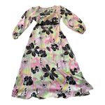 ASOS  maxi dress size 8 medium pink tropical lace cutout vaca Rio pastel Photo 1