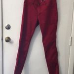 New York & Company Red Denim Low Waist Legging Jean 6 Cherry Girl Rainbow Preppy Photo 1