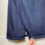 St. John SPORT Double Front Slit Mini Denim Skirt Dark Wash Navy/Black Sz Small Photo 3