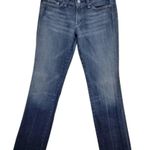 7 For All Mankind Colette Straight Leg Jean Embroidered Pockets 27 Medium Wash Photo 9