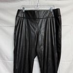 Inc International Concepts Black Faux Leather Leggings Sz 16 Photo 2