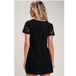 Lulus Lulu’s Clack Lace Bancroft Shift Mini Dress Short Sleeve M Photo 8