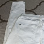 Old Navy  boyfriend skinny distressed patch knees white jeans, size 0 Photo 10