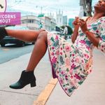 Betabrand Pink Round Trip Reversible Travel Postcard Tropical Dress Size Small Photo 4