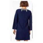 Lilly Pulitzer  Anastasia Stretch Dress Size 2 Navy Blue NEW Jeweled Shift Preppy Photo 4