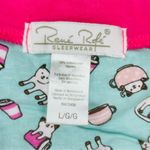 Rene rofe cat catfinated shirt sleeve long nightgown mumu sleepwear dress cotton Pink Size L Photo 2