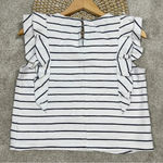 Anthropologie Postmark Flutterwork Top Sleeveless Navy White Striped Size XS Photo 6
