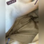 DKNY VINTAGE 90s SIGNATURE BROWN CANVAS CROC EMBOSSED SHOULDER PURSE TOTE BAG Photo 13