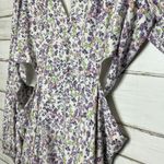 AFRM Revolve Sean Floral Long Sleeve Cutout Mini Dress Plus Size 2XL White Photo 9