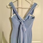 Dessy Collection by Vivian Diamond Blue Maxi Dress Photo 3