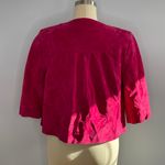 Yvonne Le Marie Capelet Short Leather Jacket- Single Button- Pink- Size 12 Photo 5