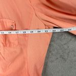 Style & Co  Ombre Button Up Blouse Women’s M Short Sleeve Orange Boho Beachy Light Photo 3