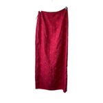 EXPRESS  Lux Art-to-Wear Bright Pink 100% Silk Wrap Midi Skirt Women's 5/6 Photo 5