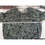 LOFT Outlet Petite Floral Print Smocked Neck Long Sleeve Blouse Women's MP Green Size undefined Photo 5
