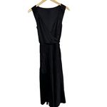 Elie Tahari Silk Beaded Midi Pleated Black Cocktail Party Dress Size 8 Photo 1