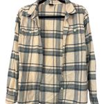 Patagonia Organic Cotton Plaid Button Down Blue and Cream Size xSmall Photo 0