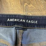 American Eagle Artist Crop Jeans Women Size 16 Long Next Level Stretch Dark Wash Photo 3