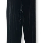 Halogen  Velvet Pants Velour Black Straight Wide Leg Pull-On‎ Size Small Women Photo 0