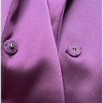 Banana Republic Satin Tie Waist Blazer Women's 6P Petite Purple Pinot Noir $180 Photo 9
