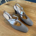 Ralph Lauren  Womens 8.5 Taupe Metallic Slingback Block Heel Vintage Photo 7