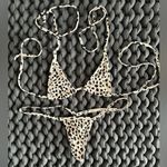 Dalmatian Micro Triangle Thong Bikini Black Photo 3