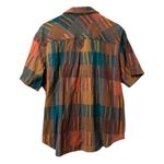 Backroad Blues Women Size Large Button Down Shirt Western Aztec Embroidered City Photo 1