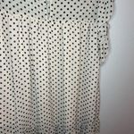 Suzanne Betro Women’s Large Pink and Black Polka Dot Short Sleeve Blouse Photo 10