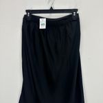 J.Crew  Petite Slip Midi Skirt Satin Elastic Waist Classic Black High Rise SP NWT Photo 7