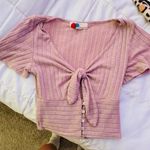 FP Beach Light Pink Tie Front Top Photo 1