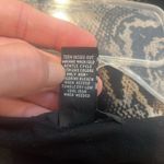 Alfani  snakeskin bedazzled mesh top with lining and bell sleeves size medium. Photo 7