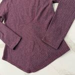 prAna Mattea Funnel Neck Chevron Wool Blend Sweater Women’s Medium Plum Purple Photo 7
