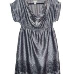 Motherhood Maternity Gray Cocktail Dress Size Medium Silver Wedding Guest Dress Photo 0