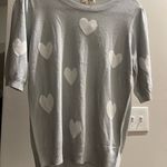 Hem & Thread  Light Gray Heart Sweater Photo 0