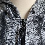 L.A.M.B. VINTAGE Snakeskin Print Zip Hoodie Womens Sz Large Black Grey Harajuku Y2K Photo 3