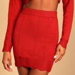 Lulus Warm Personality Rust Red Knit Two Photo 4