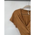 Free People Fauna Wrap Romper Women Small Brown Linen Blend Western Granolagirl Photo 8