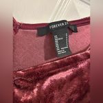 Forever 21  Crushed Velvet Lace-Up Plum Small Cami Top Photo 3