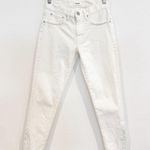 Moussy Vintage Denim MV Burnside Raw Hem Skinny Jeans Designer Luxury White 26 Photo 3