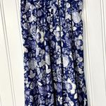 VTG Alexander Campbell 2 Piece Blue Button Down Top & Skirt Set Floral Collared Size 10 Photo 5