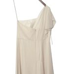 Marchesa Notte Cosenza One Shoulder Chiffon Gown Dress Women’s Size 10 Flawed Photo 6