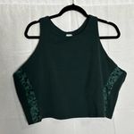 Athleta  Conscious Crop Serene Green Camo Cut Out Back Tank Top Plus Size 3X Photo 0