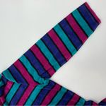 Vintage Sweatshirt Striped Mock Neck Terrycloth Size 2X Top Long Sleeve Women Pink Photo 10