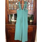 Cal Meets Glam Nicole Wide Leg Jumpsuit Square Neck Sleeveless Size 4 Green Photo 3