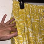Plus size linen yellow boho floral skirt pleated skirt drop waist wildflowers Photo 2