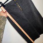 BLISS Black Denim Button Front Midi Skirt Utility Pockets Women's XS Photo 2