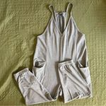 Wild Fable Gray Deep V Jumpsuit Photo 2