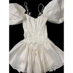 For Love & Lemons  Mia Puff Sleeve Mini Dress – Bridal White – NWT – Size XXS Photo 5