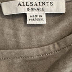 ALLSAINTS  Arya Long Sleeve Gray Brown Shirt XS Jersey Knit Crewneck Pullover Photo 5