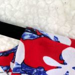 Peter Pilotto Floral Print Red, White & Blue Sleeveless Midi Dress Size Medium Photo 6