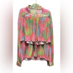 Jess Lea Malibu Sunset pleated short and top set. Size Large Pink Photo 2